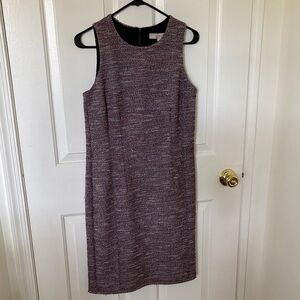 LOFT Sleeveless Tweed Midi Dress